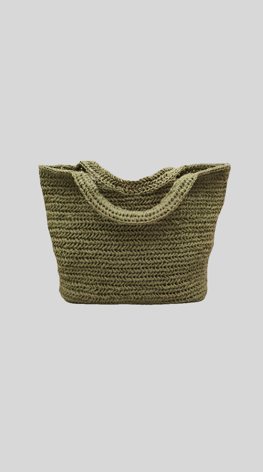 Bolso de yute tejido a crochet,totebag